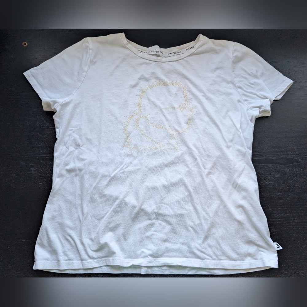 Karl Lagerfeld White Silhouette T-Shirt